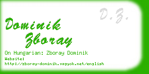 dominik zboray business card